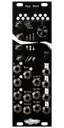 Opp Ned arpeggiator in 8HP with black panel. 12 LEDs arranged like a piano at top. Below that, 4 switches in one column, and an encoder and button in another. 14 jacks and 5 LEDs at bottom. | Noise Engineering