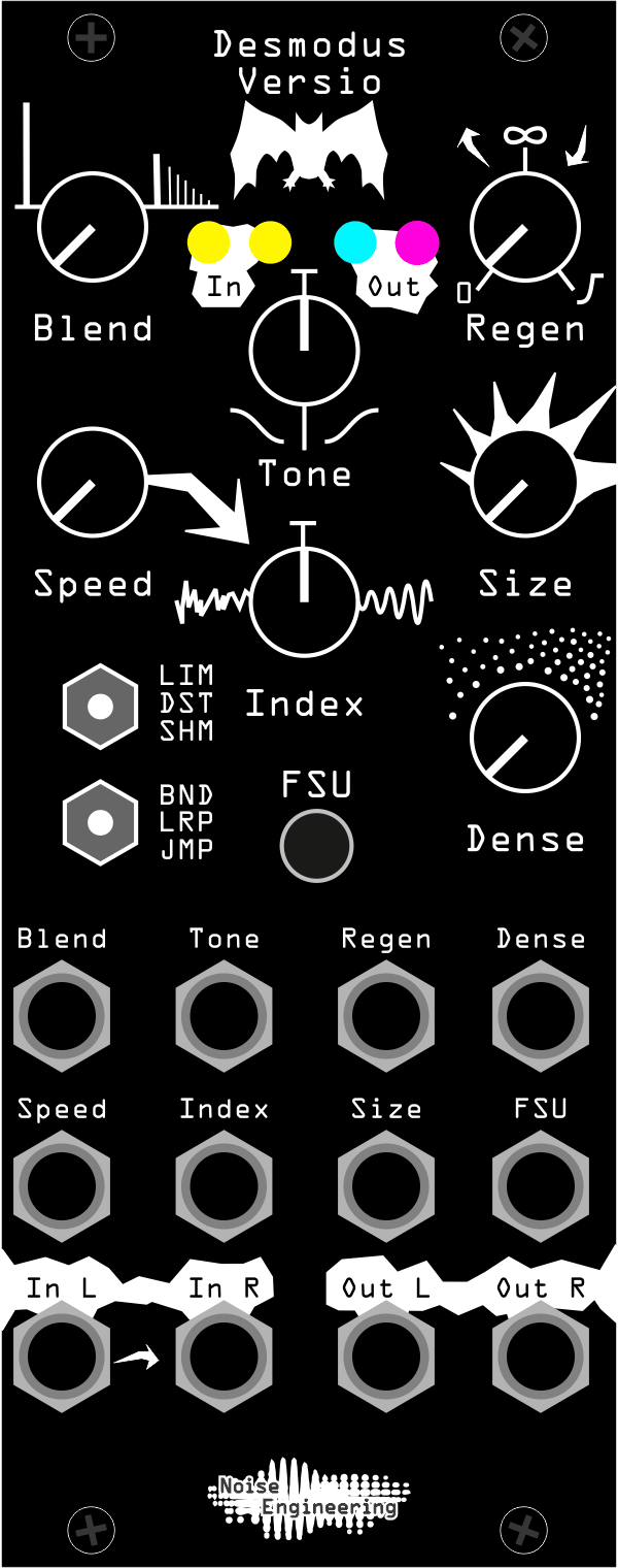 Desmodus Versio front panel